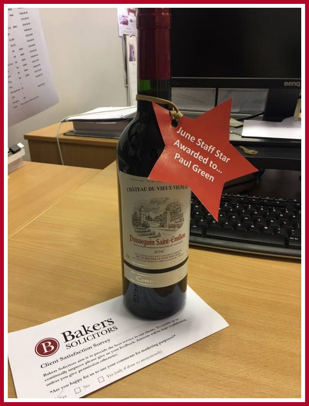 Staff Star Awarded to Paul Green